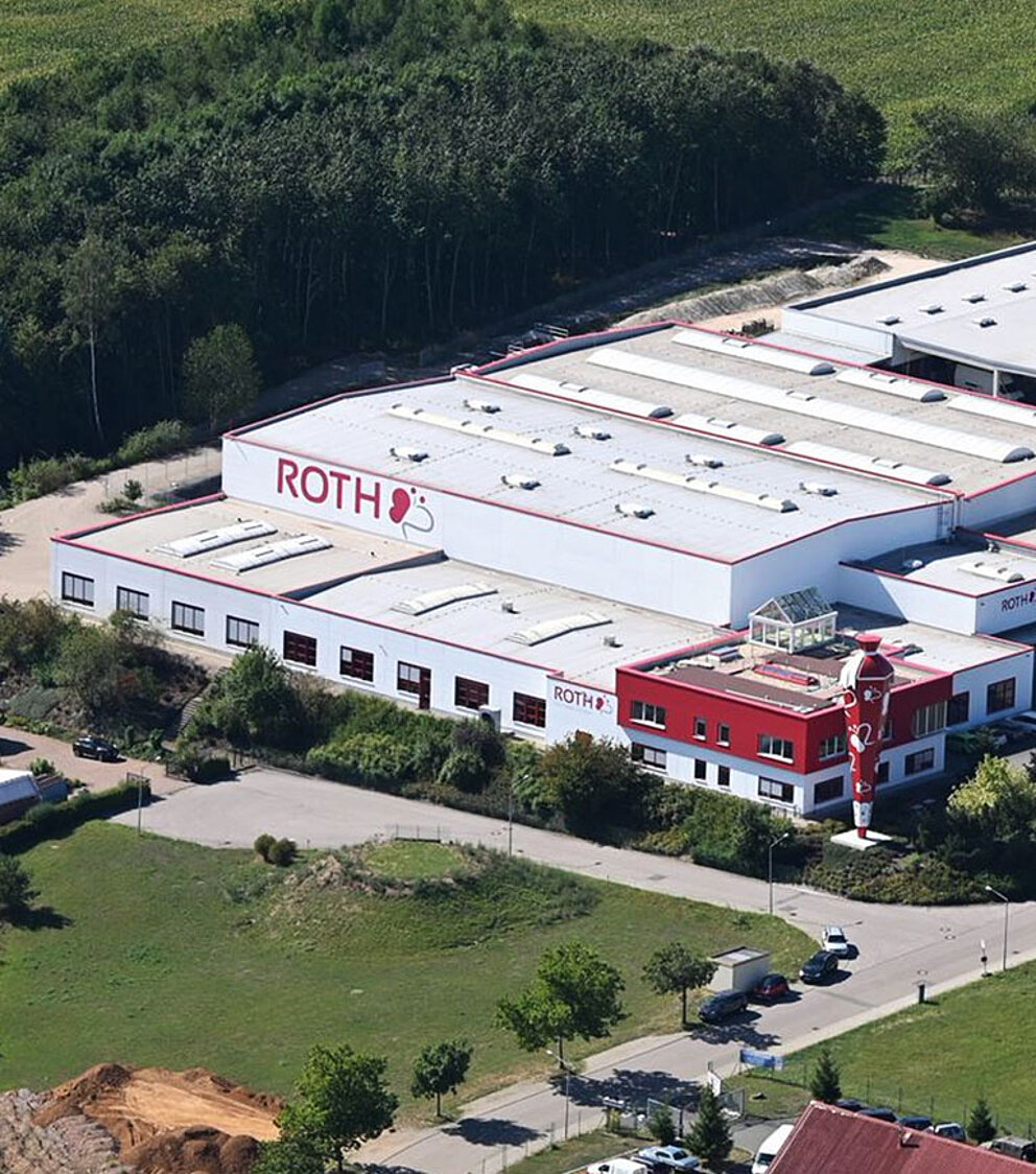 Luftaufnahme vom Gebäude der Roth GmbH