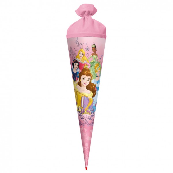 Schultüte Disney Princess mit Glitter 70 cm Filzverschluss pink