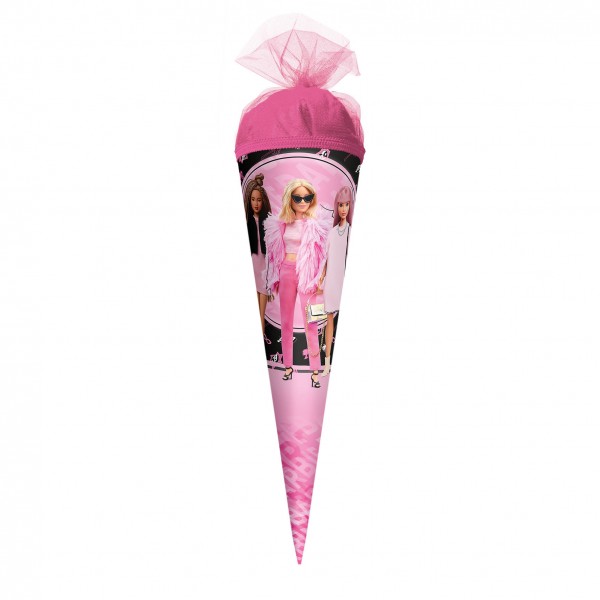 Schultüte Barbie 35 cm Tüllverschluss pink