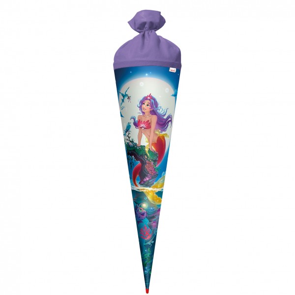 Schultüte Magische Meerjungfrau 70 cm Filzverschluss lila