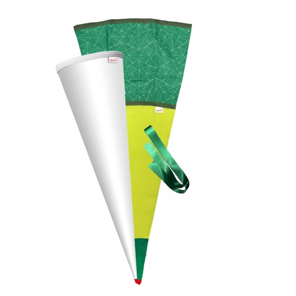Stoffbezug mit Satinschleife grün 70 cm inklusive Rohling
