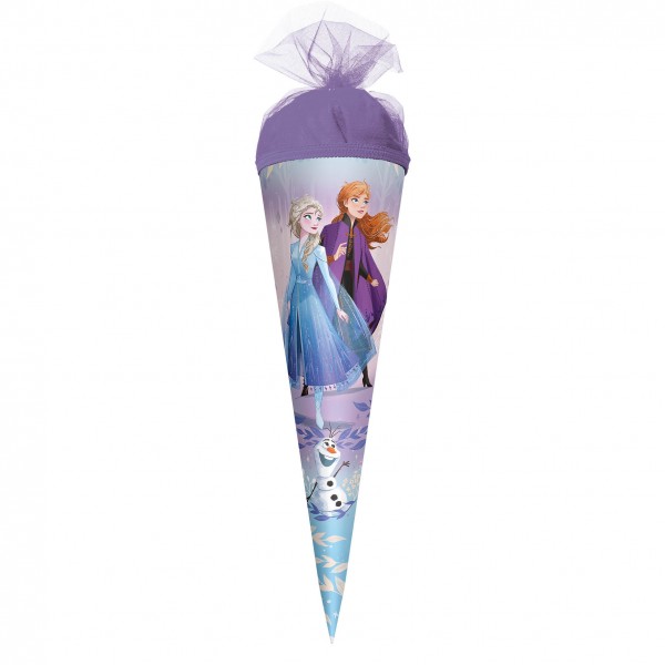 Schultüte Disney Frozen 35 cm Tüllverschluss lila