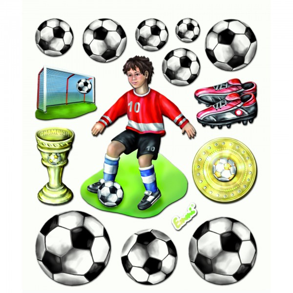 XXL 3D-Sticker Fußball