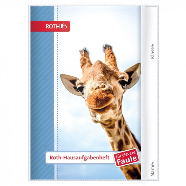 Hausaufgabenheft Kids und Tiere für clevere Faule Giraffe