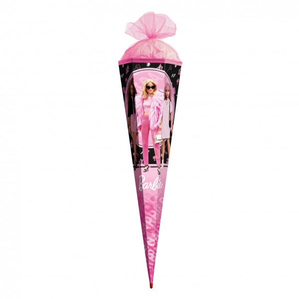 Schultüte Barbie 85 cm Tüllverschluss rosa