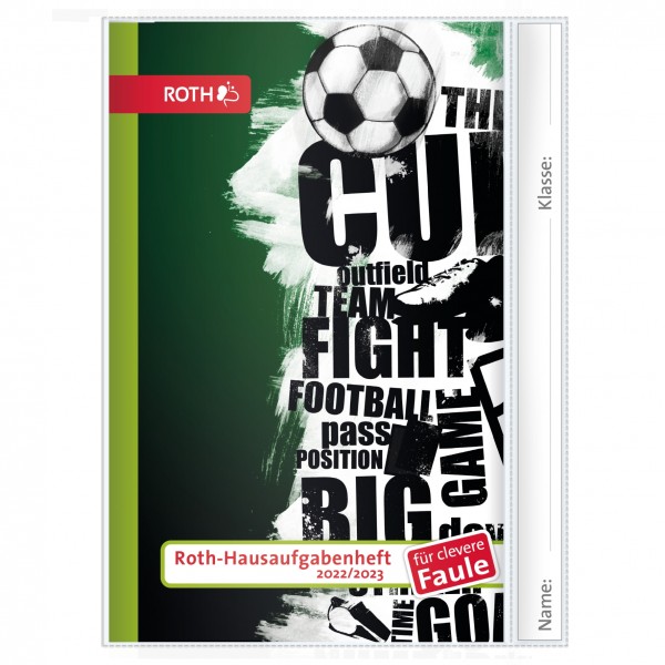 Hausaufgabenheft Soccer Cup - A5 mit Clevere Faule System, Kalendarium 2022/2023