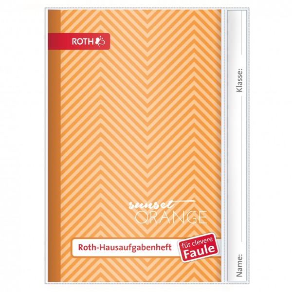 Hausaufgabenheft Unicolor für clevere Faule Sunset Orange