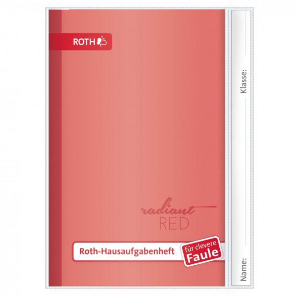 Hausaufgabenheft Unicolor für clevere Faule Pure Red