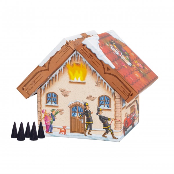 Räucherhaus-Adventskalender "Feuerwehr"