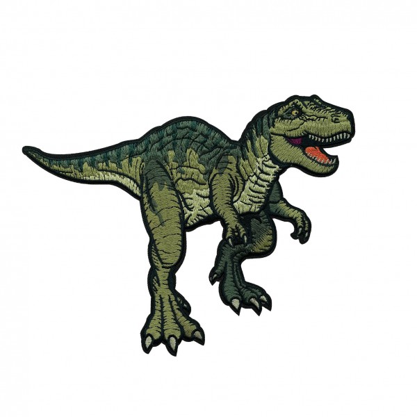 Ansicht Bügelbild T-Rex gestickt einzeln