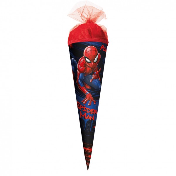 Schultüte Marvel Spiderman 50 cm Tüllverschluss rot