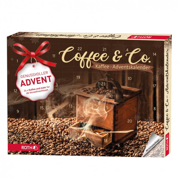 Kaffee-Adventskalender "Coffee & Co." m it 24 x Kaffeegenuss und -zubehör
