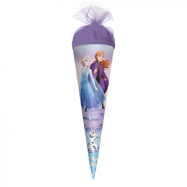 Schultüte Disney Frozen 50 cm Tüllverschluss lila