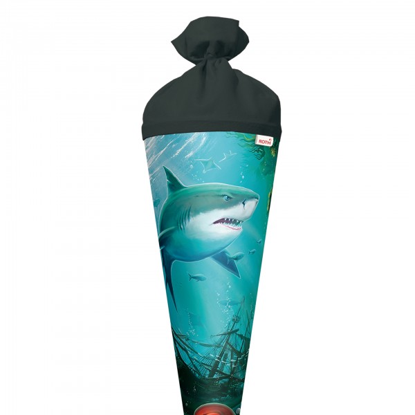 Schultüte groß 70cm, Hai mit Krake
