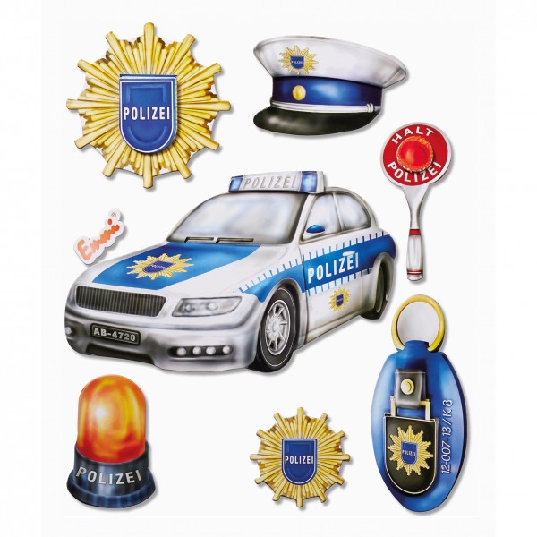 XXL 3D-Sticker Polizei